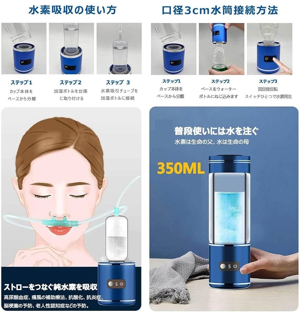 GasClub 3000PPB SPE/PEM 技術 4-in-1 水素水マシン Amazon｜GasClub 水素水生成器 3000PPB SPE/PEM 技術 4-in-1